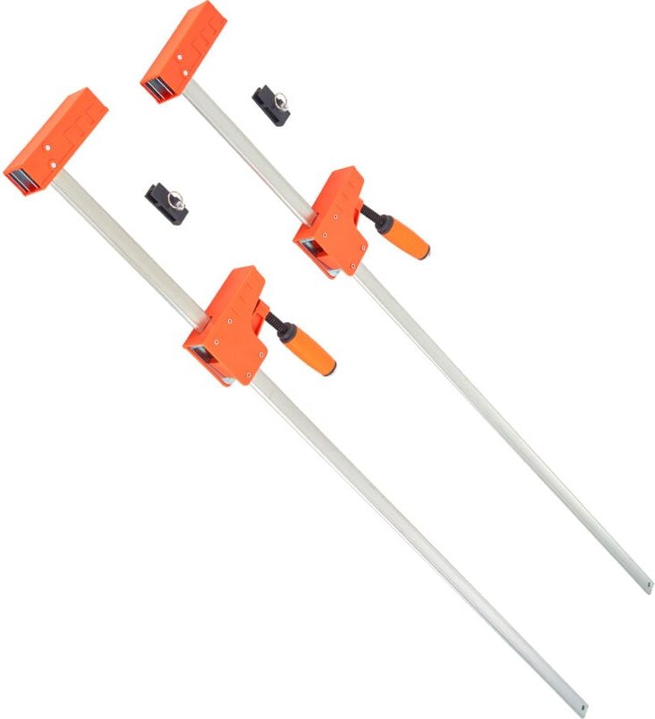 Mophorn 50" Stangenklemmen für die Holzbearbeitung, 2er-Pack Parallelklemmen-Set, 1100 lbs Belastungsgrenze, gleichmäßig...