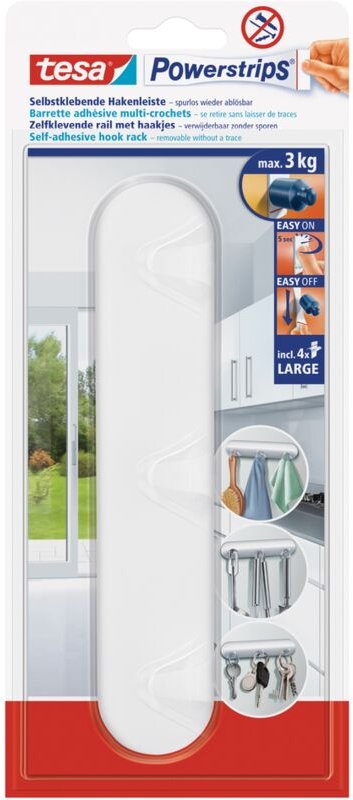 Hakenleiste Powerstrip weiß Hakenleiste - Tesa