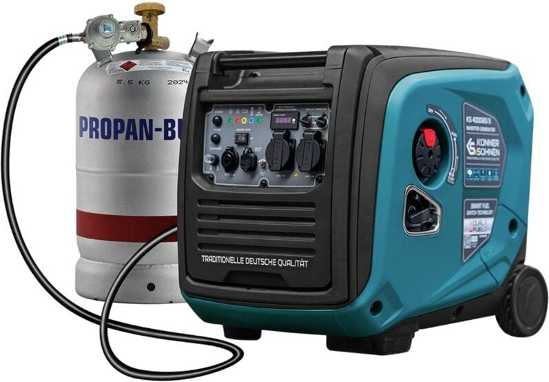 Könner&söhnen - Könner&Söhnen Gas Benzin Stromaggregat 4000 Watt KS2000iEGS Stromerzeuger Notstrom