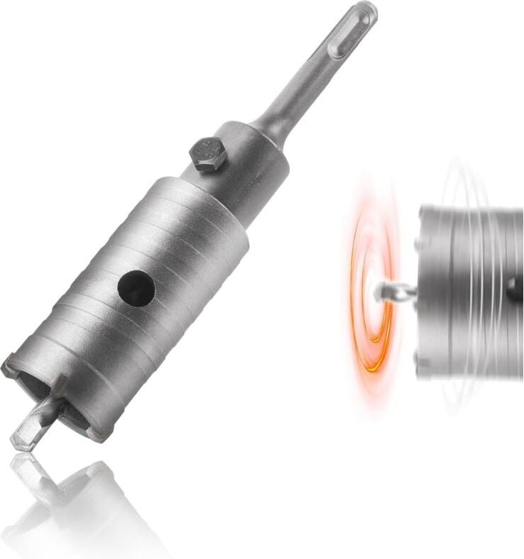 Lochsäge Kronenbohrer Trockenkernbohrer 35mm Betonlochsäge mit SDS Plus Bohrer Zentrierbohrer Betonkernbohrer Ø35mm