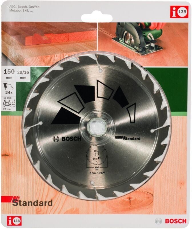 Kreissägeblatt standard d= 150 mm Bohrung= 20 mm z= 24 - 2609256806 - Bosch