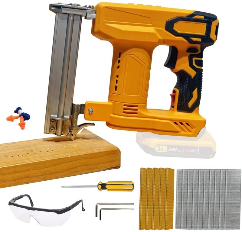 Dewalt 18GA Akku-Nagler für 20V Max Akku, Brad Elektro-Nagler, Schmalrücken-Hefter mit 1000 Teilen und 500 Klammern