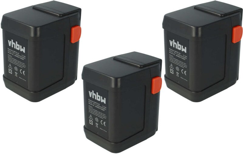 3x Akku kompatibel mit Gardena AccuCut 450 Li (8841-20), AccuCut 400 Li (8840-20) Grasschere, Strauchschere (3000mAh 18V...