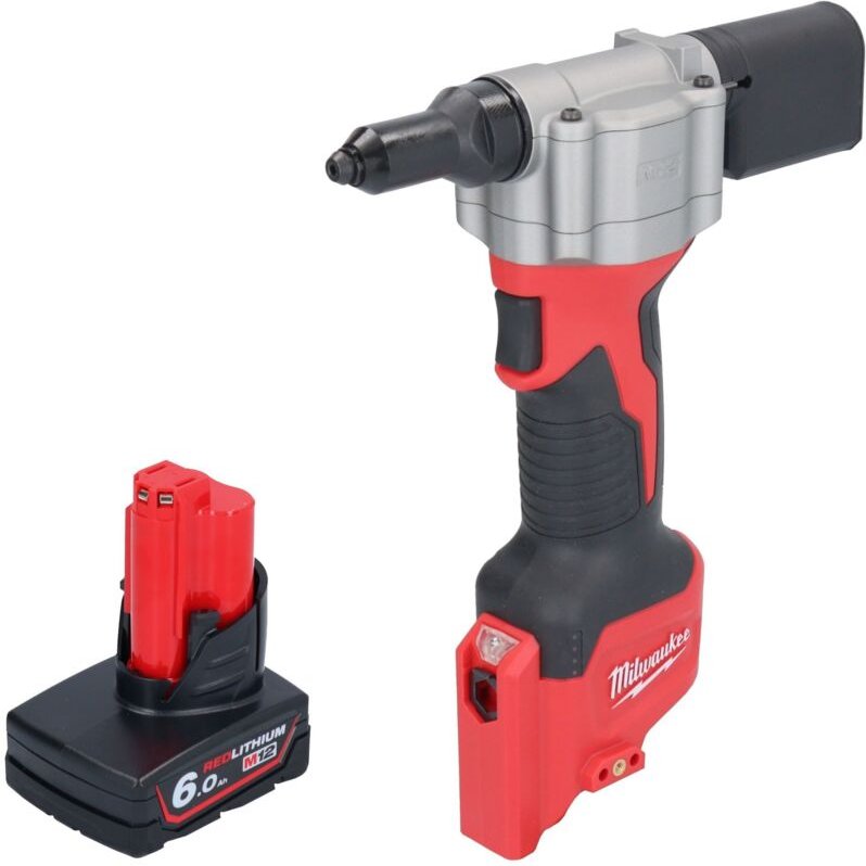 Milwaukee M12 BPRT-501 Akku Blindnietgerät 12 V 20,32 mm + 1x Akku 6,0 Ah - ohne Ladegerät