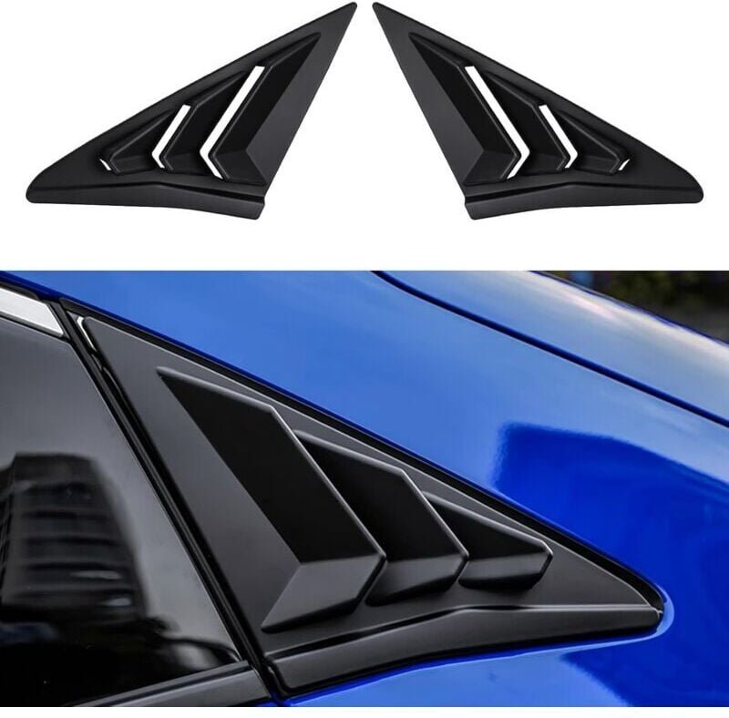 Schwarze Farbe für Civic 10. Generation, hintere Seitenfensterblenden, Racing Triangle Style, Fensterrollos für Honda Ci...