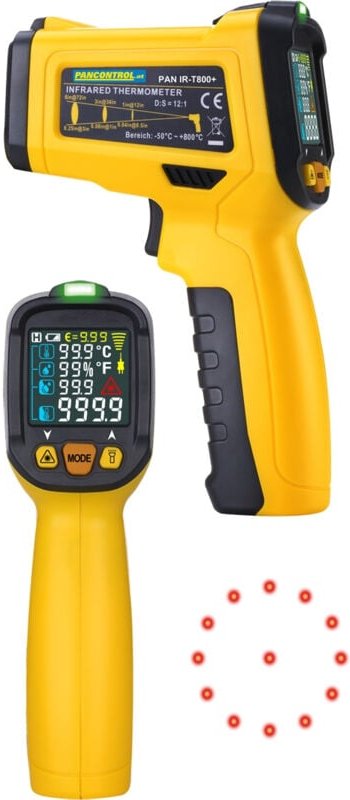 PANCONTROL Infrarot-Thermometer PAN IR-T800+, 12:1, mit Laser-Messkreisanzeige