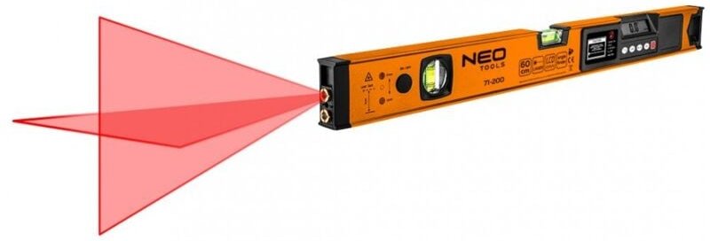 Laser Wasserwaage mit elektrischer Anzeige, 60 cm