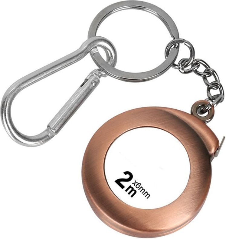 Mini-Maßband, Schlüsselanhänger, kleines, einziehbares und praktisches Maßband, tragbares Messwerkzeug, 2 m lang und 6 m...