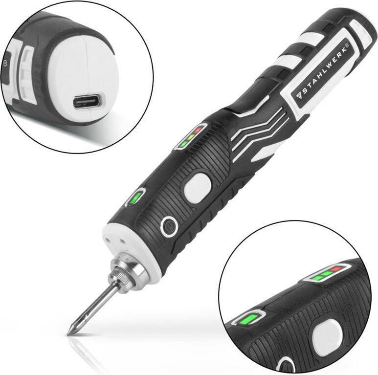 Stahlwerk - Akku-Lötkolben BLK-8 st mit 8 Watt Leistung, 480°C Spitzentemperatur