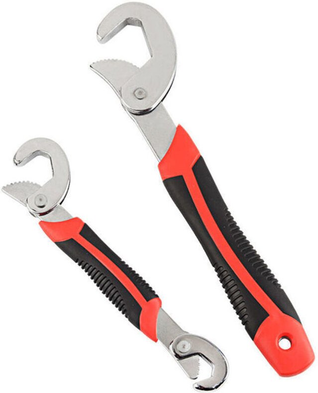 Verstellbarer Schraubenschlüssel, Mehrzweck-Steckschlüssel, 2-teiliger Universal-Schraubenschlüsselsatz