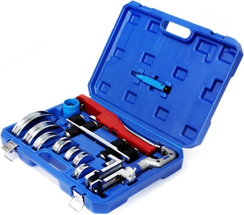 Kompaktes Rohrbiegeset, Biegekpfe in Mehreren Gren, 7 Stück, 3/16 Bis 1/4 Zoll Rohrschneiderkapazitt, Langer Griff, Rück...