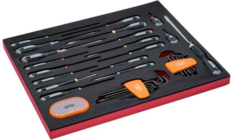 Bahco Fit&Go 3/3 Schaumstoffeinlage Schraubendreher-/Winkelschraubendreher-/Bit-Satz - 66-tlg.