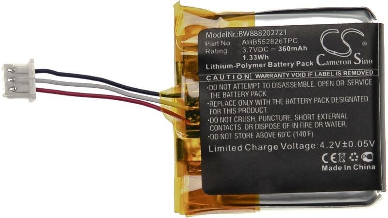 Vhbw - Akku kompatibel mit Sennheiser sdw 5013, sdw 5014, sdw 5015 Wireless Headset Kopfhörer (360mAh, 3,7V, Li-Polymer)