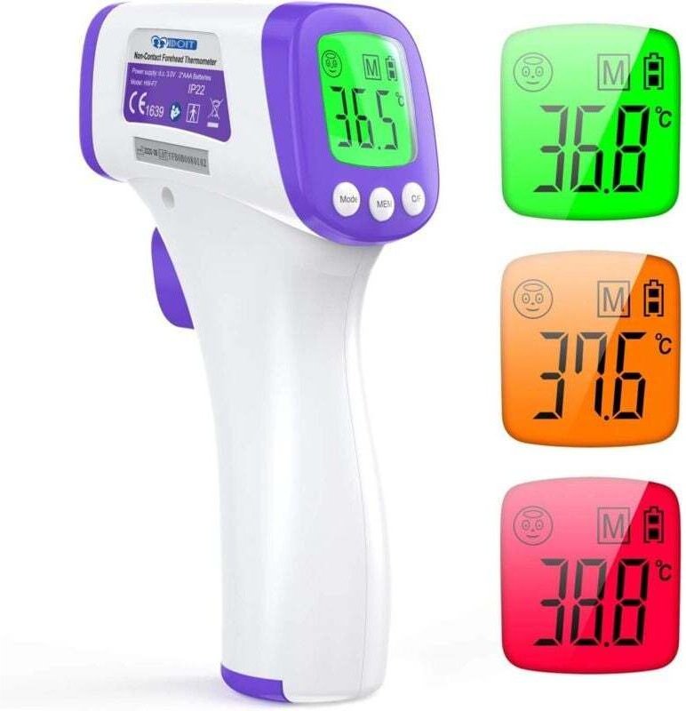 Thumbnail - Berührungsloses Infrarot-Stirnthermometer für Kinder und Erwachsene mit LCD-Display und Speicherfunktion. Präzise Messun...