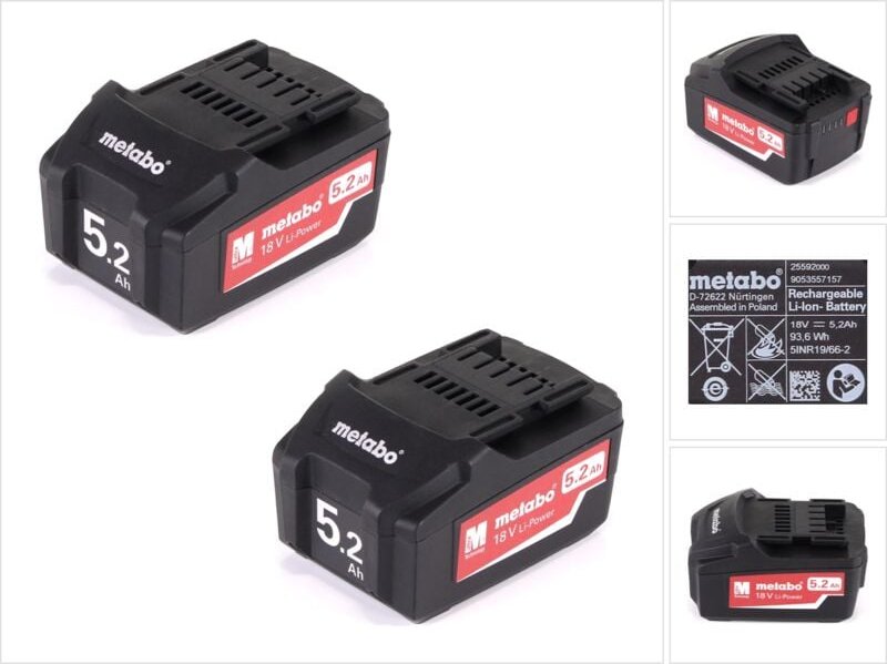 Metabo - Li-Power Akku Set 18V mit 2x Akku 5,2Ah ( 625592000 )