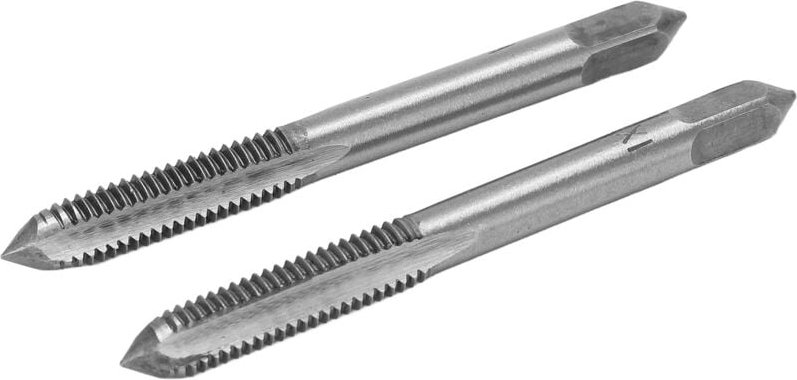 FOREHILL 2-teiliges HSS-Gewindebohrer-Set, metrisch, 3-schneidig, gerades Gewindeschneidwerkzeug M6 x 1