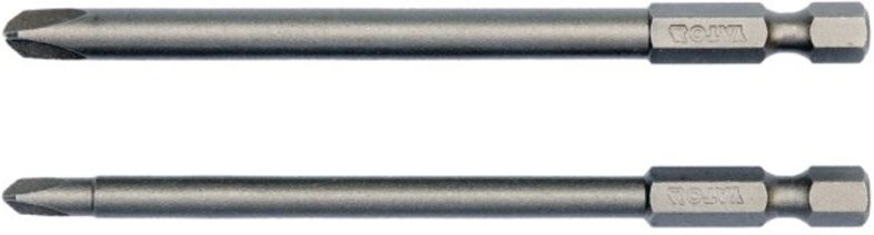 YATO YT-0497 - Bits de Schraubendreher 2St. - triwing: nr2x100mm nr4x100mm 1/4 "Sechskant