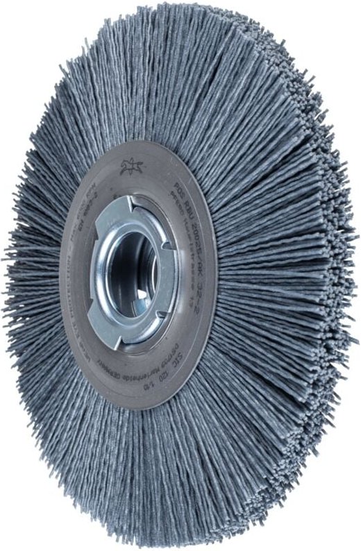 PFERD TOOLS Rundbürste breit ungezopft RBU Ø 200x25xvari. Bohr. SiC-Filament-Ø 1,10mm Korn 120 Schleifbock