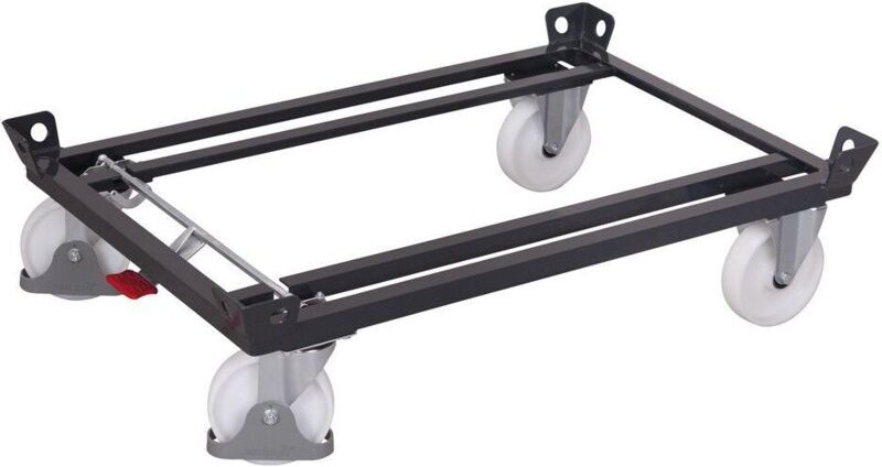 VARIOfit Palettenfahrgestell für Gitterboxen/Europaletten mit Polyamidbereifung 810x610mm Anthrazitgrau RAL 7016