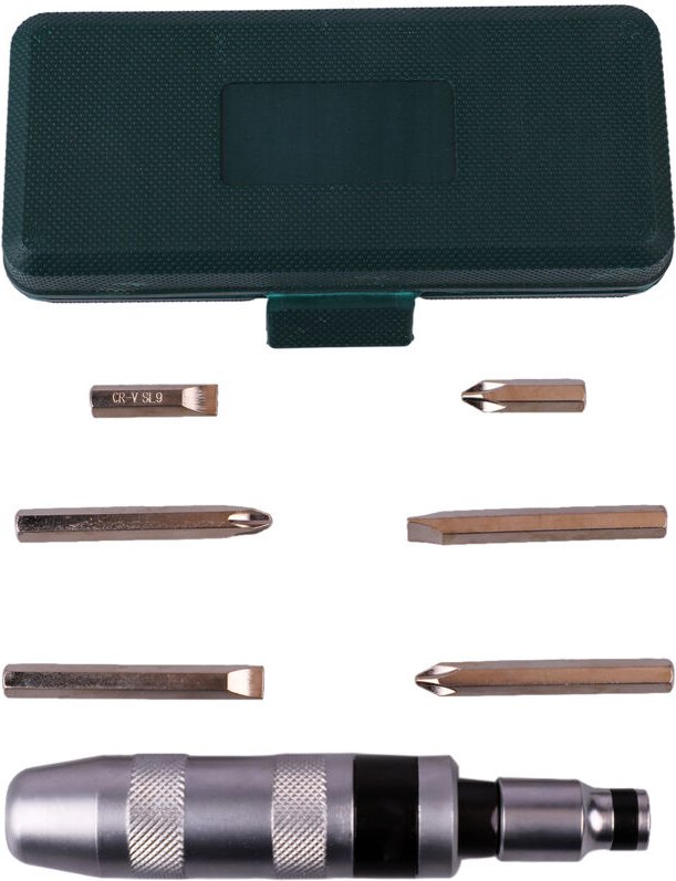 Schlagschrauber-Set mit 6 Bits zum einfachen Lösen von Schrauben, aus Chrom-Vanadium-Legierungsstahl, geeignet für Wartu...