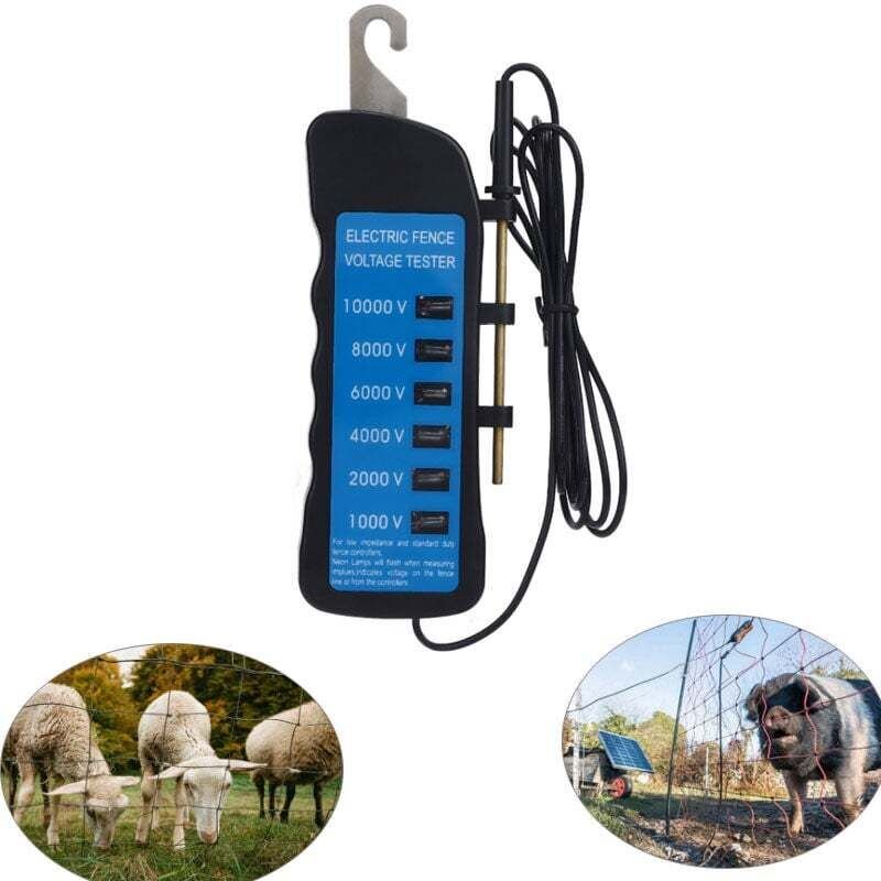 Spannungsprüfer, 10000V berührungsloser Spannungsprüfer, handliches Clip-on-Spannungsprüfgerät für Weidezaunspannungsprü...