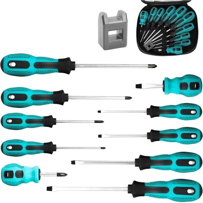 10-teiliges magnetisches Schraubendreher-Set, Schraubendreher-Set aus Chrom-Vanadium-Stahl, komplettes Schraubendreher-S...