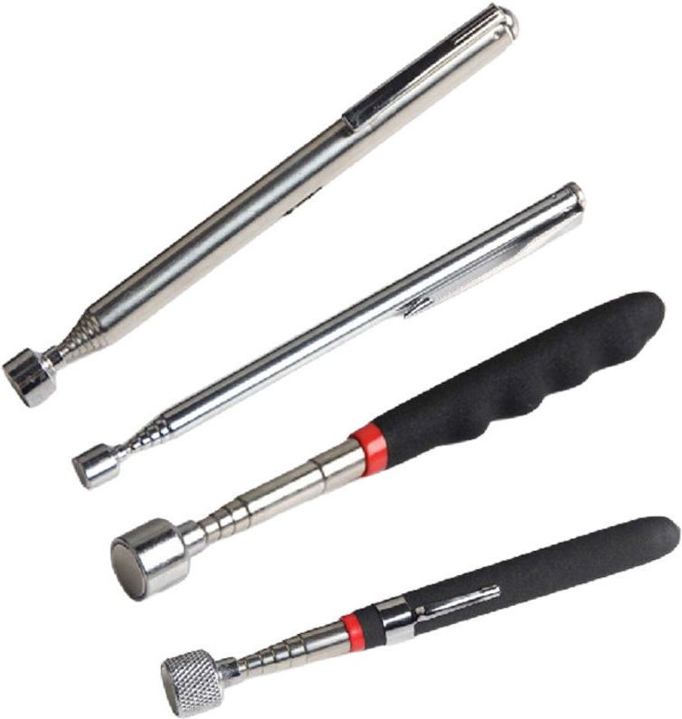 Teleskop-Magnetheber, 20 lb, 15 lb, 3 lb, 1,5 lb, Metallverlängerung für schwer zugängliche Stellen, 4er-Set