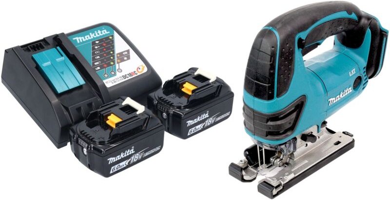 Makita DJV 180 RGX Akku Stichsäge 18 V 135 mm + 2x Akku 6,0 Ah + Ladegerät