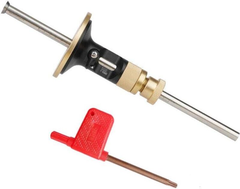 Linienanpassungswerkzeug mit Rädern für Kork und Hartholz, Parallelanreißfunktion, Sicherheitsverriegelung, Feineinstell...