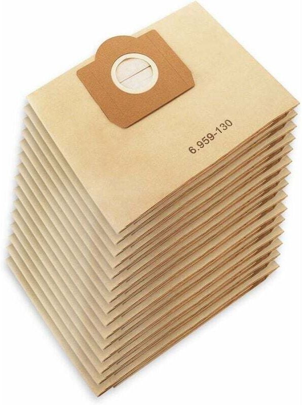 15 Ersatzbeutel für Kärcher WD3 MV3 6.959-130.0, WD3 1629 MV3 Premium Staubsauger, Papierfilterbeutel für Nass- und Troc...