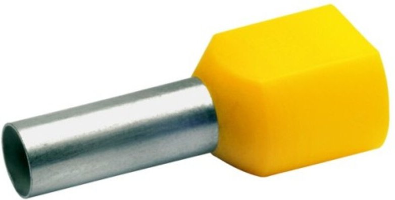 Klauke Zwillings-Aderendhülse 2x6qmm ge isol. 875/14 100 Stk