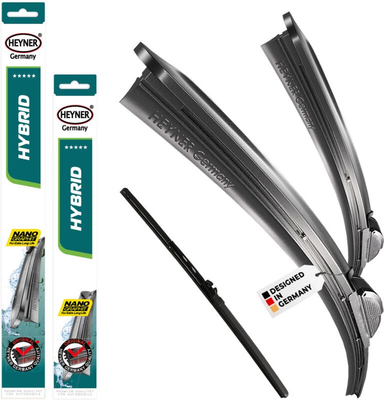 HEYNER® Scheibenwischer mit Heckwischer komp. mit BMW 1 (09.2007 - 12.2011) HYBRID Flachbalkenwischer