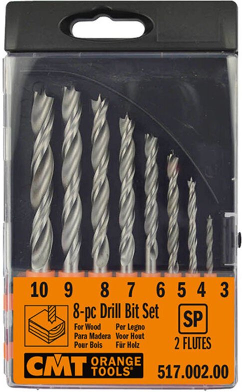 517.002.00 Satz mit 8 SP-Spiralbohrern D=3-4-5-6-7-8-9-10 RH