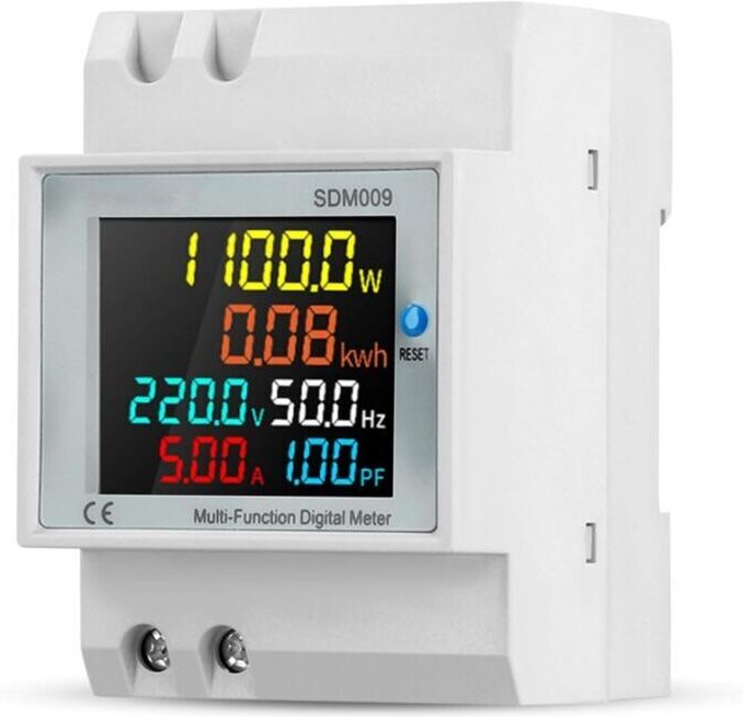 6-in-1-Einphasen-Energiezähler, digitaler Stromzähler mit LCD-Anzeige, Wechselstrom 40–300 V, 100 A, Wechselstromzähler ...