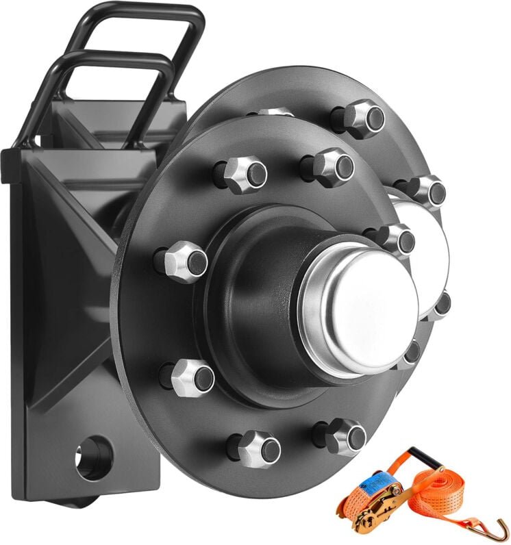 Mophorn Versandcontainer-Räder, 8-Loch-Rad-Set, stabile Achse mit Ratschen-Zurrgurt, geeignet für 6 m bis 12 m Container...