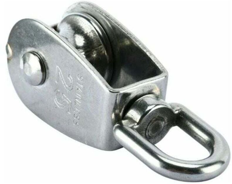 Seilrolle, Rolle aus Edelstahl 304, Edelstahlrolle, silber/25 mm