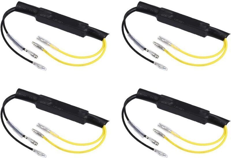 4 Stück Motorrad-LED-Blinker 12V LED Motorrad-Blinker-Widerstandsadapter für Motorrad, Auto, Fahrrad, Roller, Quad, Crui...