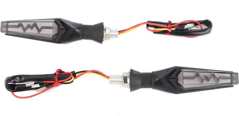 Yctze 2er-Pack Motorrad-LED-Blinker, ABS-Material, Dynamischer Schutz IPX66, Wassereffekt, M10 Universal, Eingebauter De...