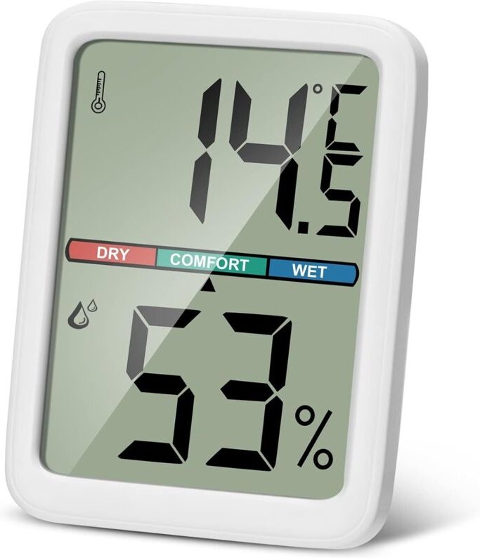 Innenthermometer Hygrometer Home, Mini Digital Temperatur Feuchtigkeitsthermometer Babyzimmer mit Komfortsymbol für Wohn...