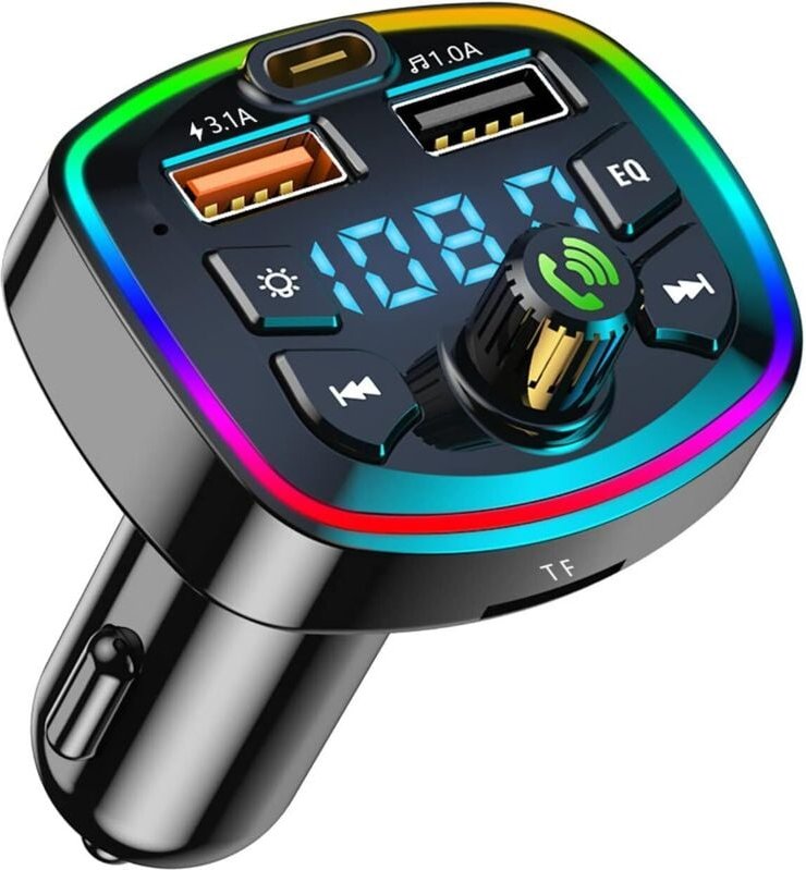Bluetooth-FM-Transmitter fürs Auto, Autozubehör, Bluetooth-Autoradio, Bluetooth-Adapter fürs Auto, Bluetooth-Transmitter...
