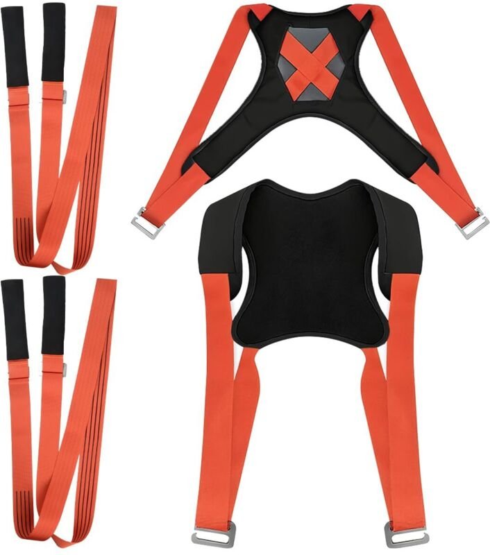 Tragegurte Umzug 2 Personen, 370KG Hebegurt Umzugshelfer, Möbeltragegurt für Mobile Möbel, Transportgurt Tragehilfe Umzu...