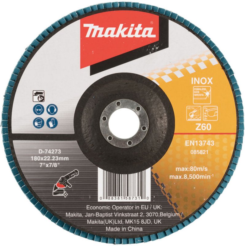 MAKITA D-74273 Fächerscheibe 180 (G60) Metall