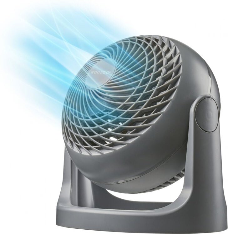 Iris Ohyama Woozoo, 23m², Ventilator, Grau, 3 Geschwindigkeiten, leise, Table Fan, Tischventilator, LÃfter, Bodenventila...