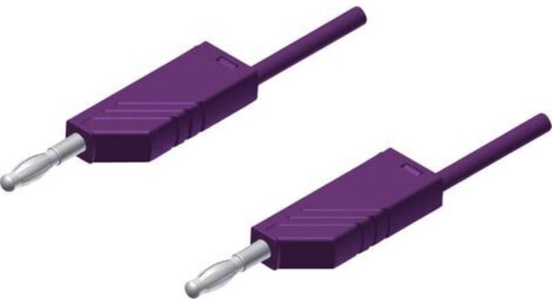 Mln 25/2,5 vi Messleitung Lamellenstecker 4 mm Lamellenstecker 4 mm 25.00 cm Violett - Sks Hirschmann