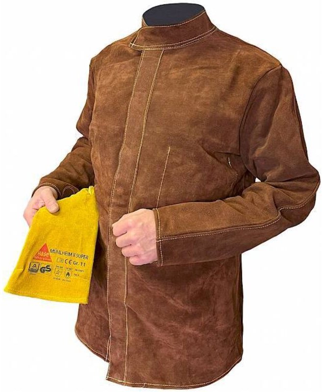 Hase Schweißerjacke aus Sebatanspaltleder "York Brown" M
