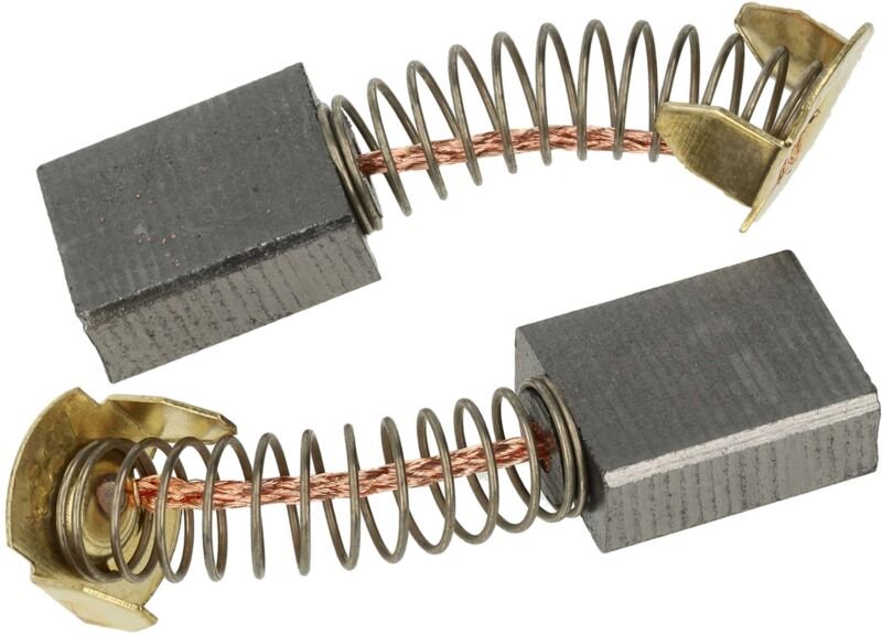 vhbw 2x Kohlebürste kompatibel mit Atika KGSZ 255 Elektrowerkzeug - 22mm Feder