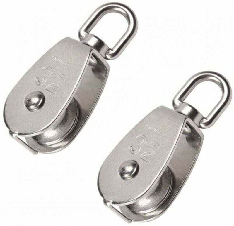 2 Stück 32-mm-Einzelrollen aus Edelstahl, XU,304 Heberolle, Tragfähigkeit 250 kg - KZQ