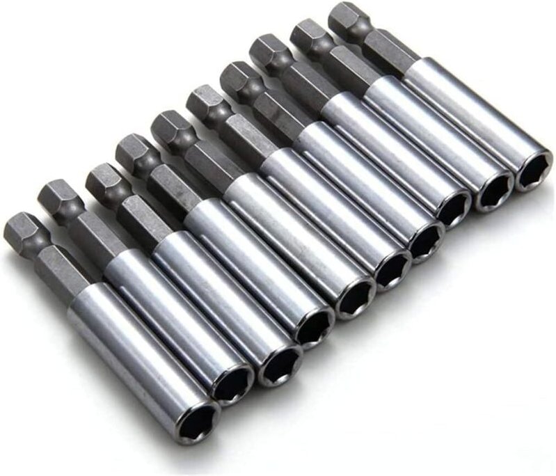 10 Stück 1/4 Zoll Sechskant-Magnet-Bits für Schraubendreher, Muttern, Bohrer oder Handschraubendreher, 6 cm - Sollbry