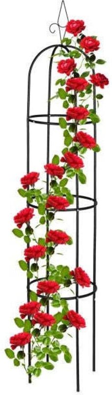Garden obelisk 200 cm black