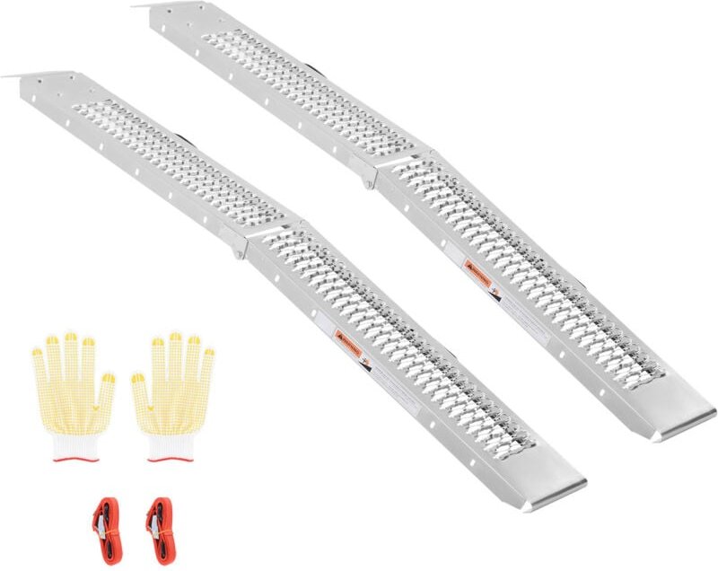 Mophorn Stahlrampen, 1000 lbs Tragkraft, 2-teilig, strapazierfähig, mit breiterer Oberfläche, universelle, stabile Rampe...